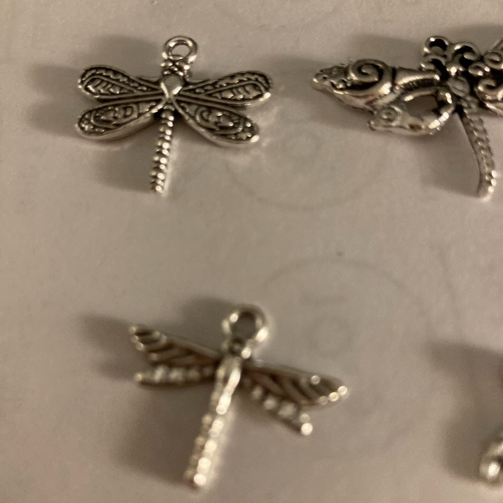 Lot of 6 charms/pendants firefly theme for jewelry